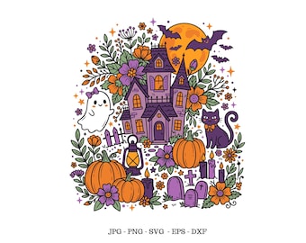 Halloween House Svg, Haunted House Svg, Haunted Mansion