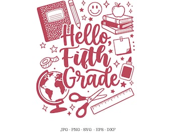 4th Grade, Fourth Grade Svg,  School Clipart, 1st Day of School