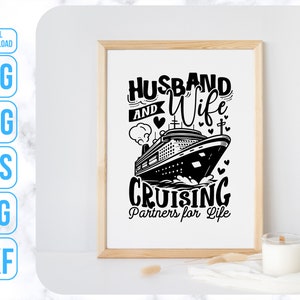 Honeymoon Cruise, Funny Couples Svg, Husband Wife Svg, Cruise Shirt Svg image 5