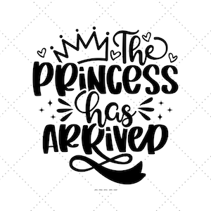 The Princess Has Arrived Svg, Newborn Baby Present, Baby Girl Svg, Little Princess, The Princess Svg