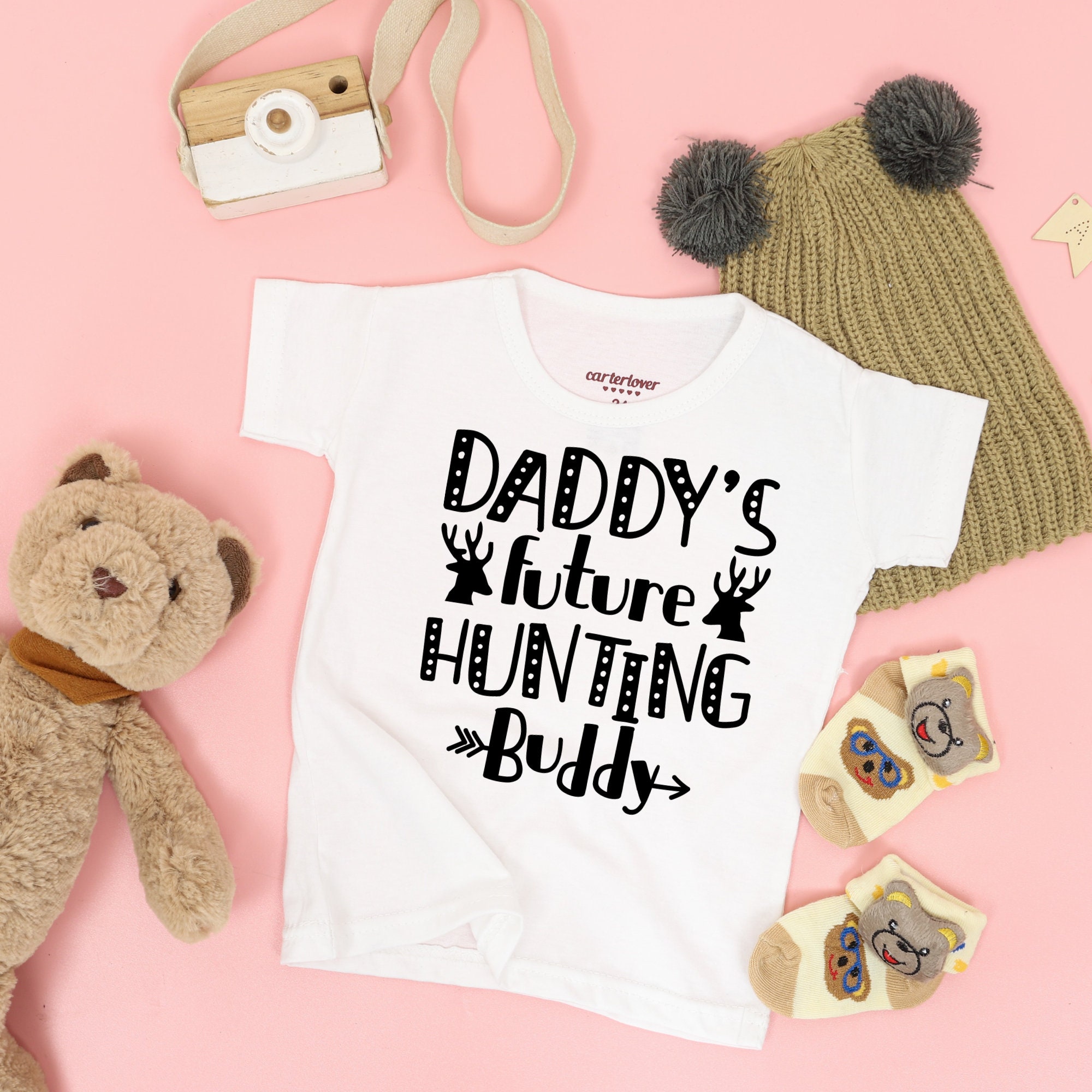 Daddy Hunting Buddy Svg Baby Girl Hunting Newborn Photo Etsy