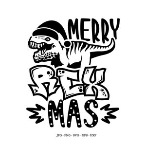 Navidad divertida, dinosaurio de Navidad, regalo de dinosaurio, Navidad para niños, archivos Svg para niños, Navidad para niños, regalo para el nuevo bebé