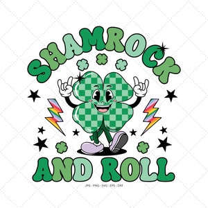 Shamrock and Roll Svg, Shamrock Svg, Shamrock Shirt Svg, Girl St Patrick Day, Baby St Patrick Day