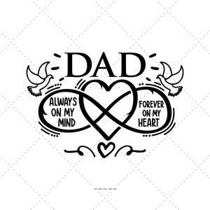 Regalo commemorativo di papà, Papà Memorial Svg, In memoria di Svg,
