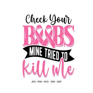 Engraçado Câncer Svg, Presentes de Câncer de Mama, Sobrevivente de Câncer, Laço Rosa Png