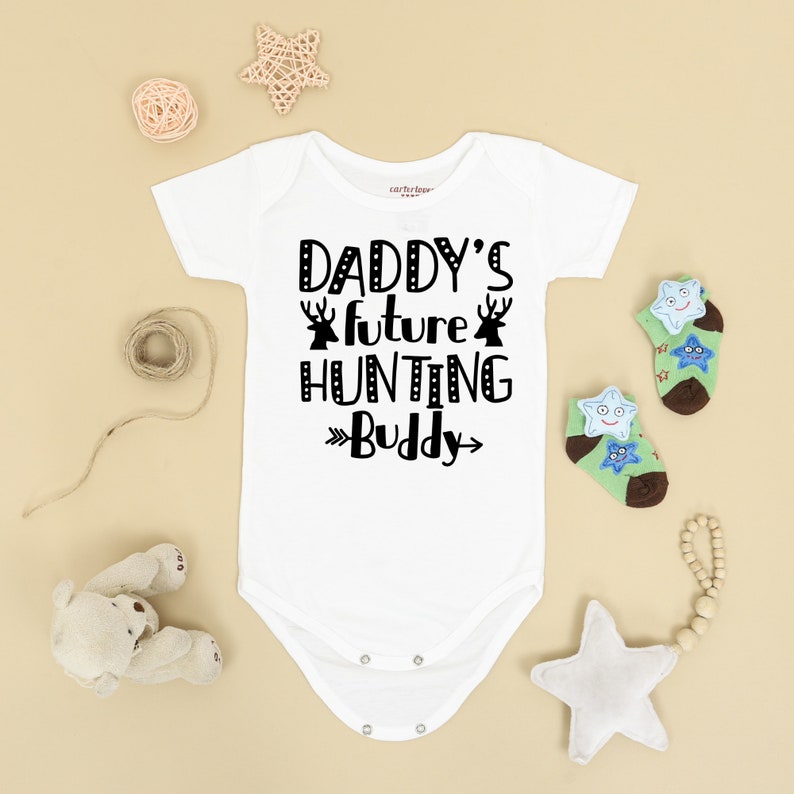 Daddy Hunting Buddy Svg Baby Girl Hunting Newborn Photo Etsy