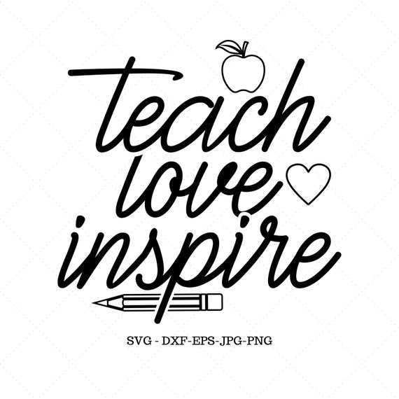 Teach Love Inspire Teacher Gift Teacher Shirts Gift For Etsy