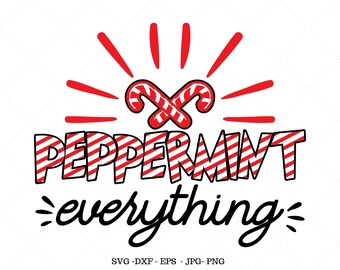 Menta Svg, Bastón de caramelo, Arte imprimible, Menta, Linda camisa de Navidad, Clip Art, Transferencias digitales