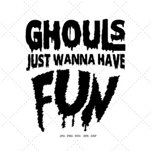 Ghouls Svg, Girl Svg, Girls Night Out, Ghost Svg, Cute Fall Svg, October Png, Fall Style