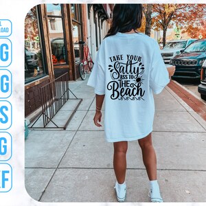 Stay Salty Svg, Trendy Summer Svg, Beach House Sign Svg, Funny Tote Svg image 7