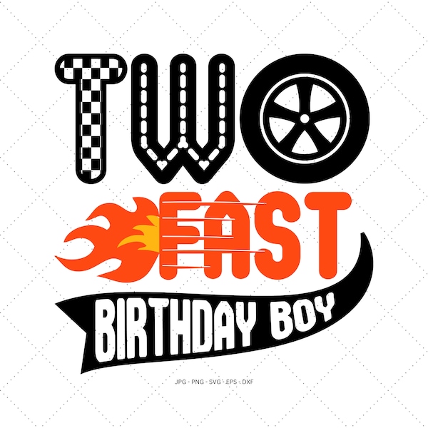 2nd Birthday Svg, Race Car Party, 2nd Birthday Boy,