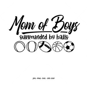 Mom Shirt Svg, Mom of Boys, Mother and Son, Boy Mom, Mom Download