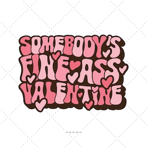 Iemands fijne kont Valentine Png, Wifey Shirt Svg, Retro Valentines Svg, Valentine Shirt Svg, One Loved Valentine
