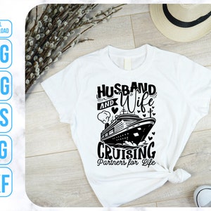 Honeymoon Cruise, Funny Couples Svg, Husband Wife Svg, Cruise Shirt Svg image 2