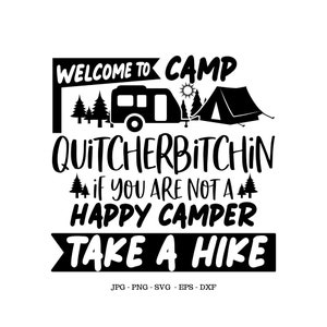 Imágenes prediseñadas de camping, regalo amante de la naturaleza, amante del camping, bienvenido al campamento