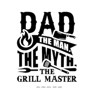 Archivo recortado de papá, Regalo de barbacoa, Svg de barbacoa, Regalos a la parrilla, Svg a la parrilla, Papá divertido, Día del padre del padrastro, Barbacoa de papá