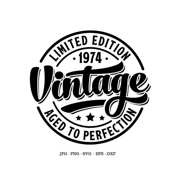 Compleanno vintage in formato Svg, 50 anni in formato Svg, design per il cinquantesimo compleanno, vintage 50 in formato Svg