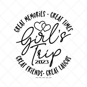 Viaje de chicas 2023 Svg, Fin de semana de chicas Svg, Regalo de fin de semana de chicas, Viaje de playa de chicas Svg