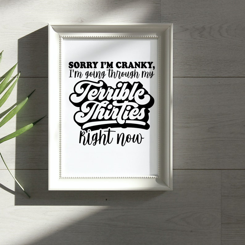 Funny Mom Png, Thirties, Thirty Birthday, Funny Humor Quote, 30 Birthday Gift, 30th Birthday Png image 6