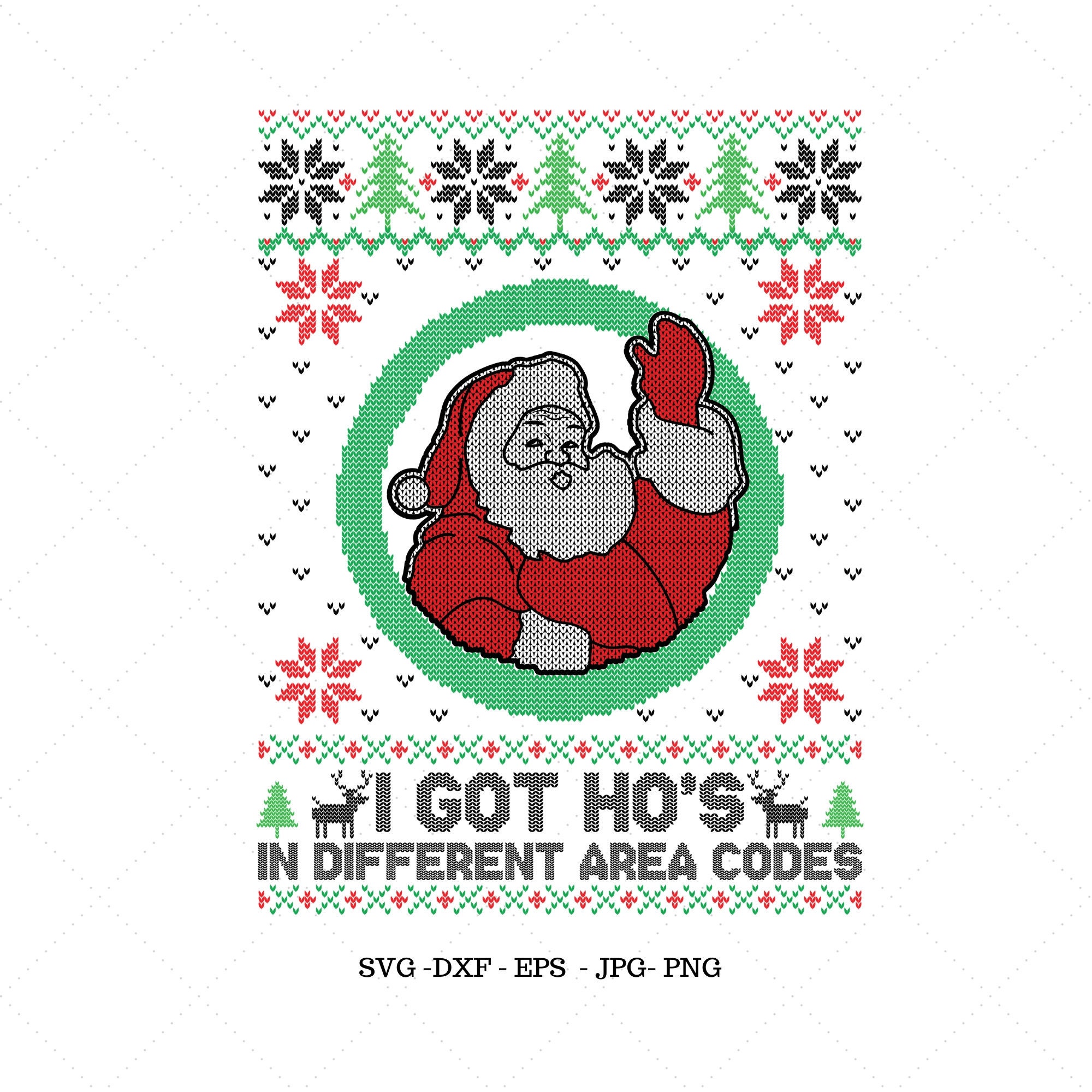 Funny Santa Ugly Christmas Ugly Xmas Sweater Ugly Santa | Etsy