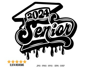 Senior Svg, Senior 2024, Senior Shirt Svg, Klasse von 2024 Svg, Senior Year High, Senior Year Shirt