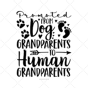 Regalo de The Dog, nuevos abuelos, ascendido a abuela, padres de perros, esperando nueva mamá