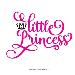 Prinzessin SVG, Kinder SVG, Prinzessin Clipart, Prinzessin PNG, Prinzessin Party svg, Krone svg, kleines Mädchen svg
