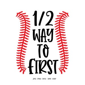 6 maanden verjaardag, verjaardag Svg, jongens honkbal, honkbal Svg, Baby Boy honkbal, jongen halve verjaardag