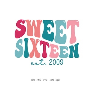 Süßer 16 Geburtstag, Sweet Sixteen Geschenk, 16. Geburtstagskind, 16 Jahre altes Geschenk