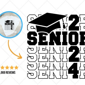 Klasse van 2024 Svg, senior 2024 senior, senior klasse van 2024, middelbare school senior
