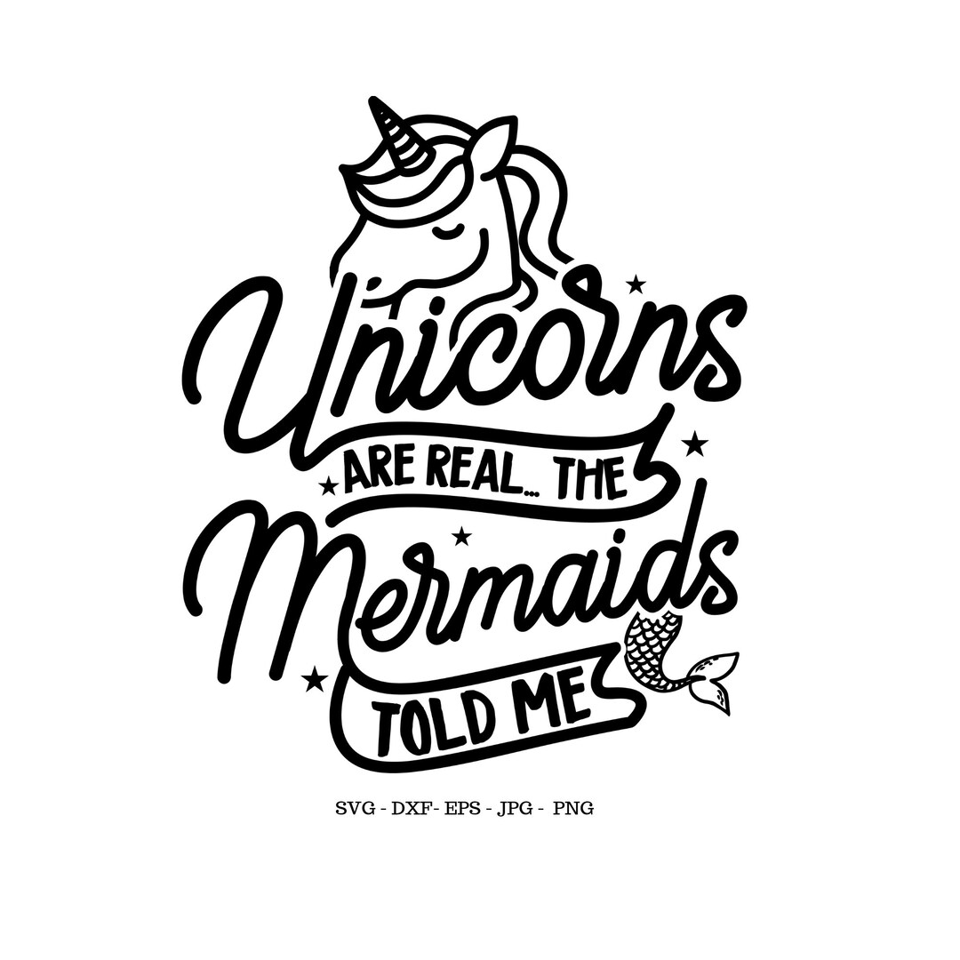 Unicorn SVG, Unicorn Clipart, Mermaid Svg, Digital Download, Mermaid ...