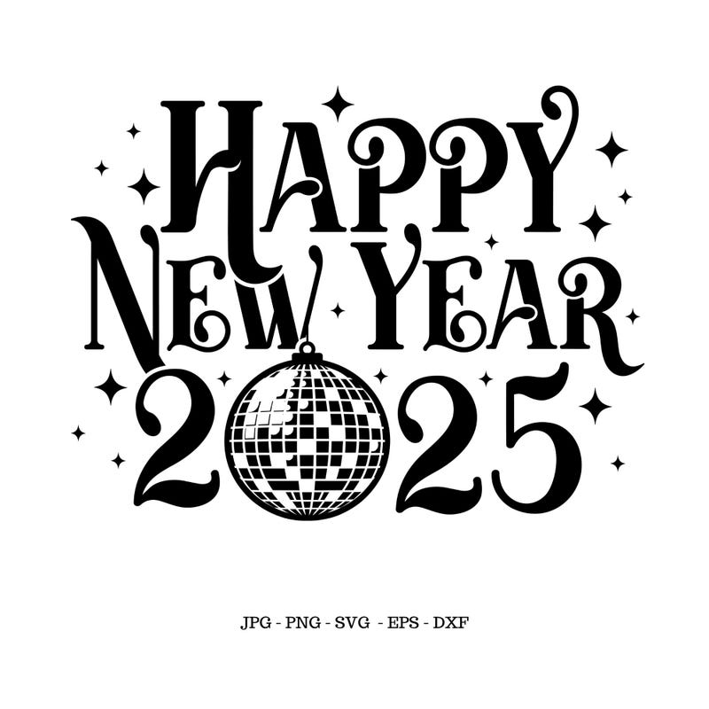 New Years 2025 Clip Art Etsy