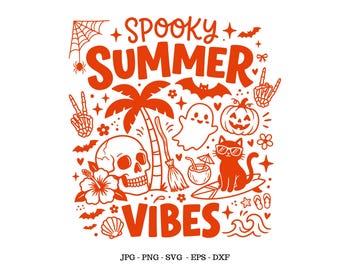 Spooky Summer Vibes, Spooky Shirt Svg, Summerween Png