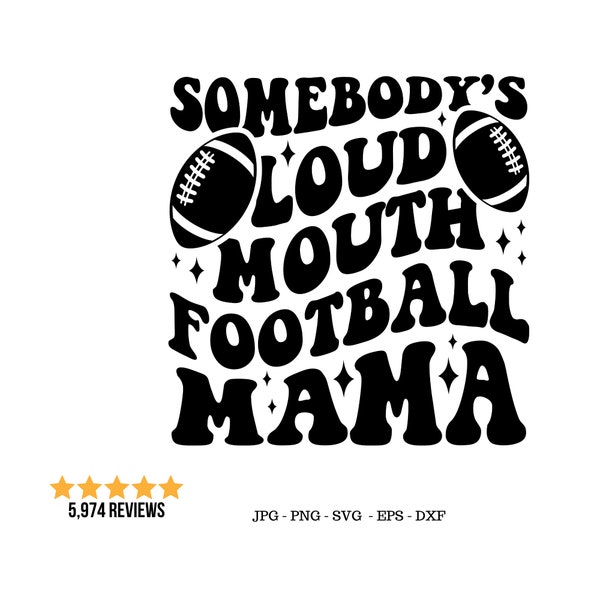 Loud Mouth Mama Svg, Football Mom Png, Football Mama Svg