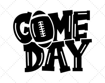 Puede incluir: Diseño gráfico en blanco y negro con el texto "GAME DAY" y una pelota de fútbol en el medio de la "G".
