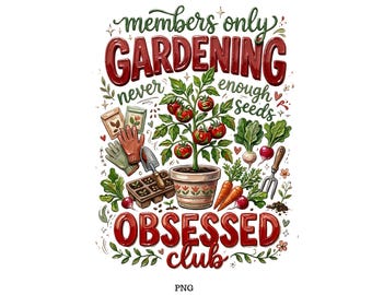 Plant Lover Gift, Preppy Gardening Png, Cute Summer Png