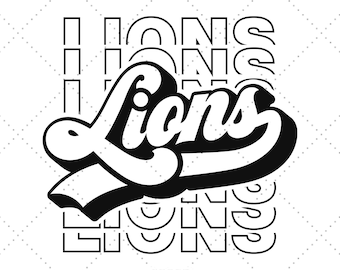 Lions Svg, Lions Shirt Svg, Lions Mascot Png, Team Svg, Teen Daughter Gift