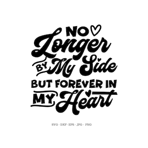 Regalo conmemorativo Svg, Memorial de mascotas, ya no a mi lado sino para siempre en mi corazón Svg