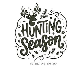 Hunting Cut Files, Hunting Season Svg, Deer Scene
