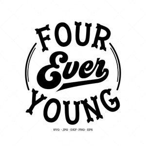 4. Geburtstag, 4. Geburtstag Shirt, vier Jahre alt, Mädchen 4. Geburtstag, vierter Geburtstag, 4 Geburtstag Mädchen, 4 svg