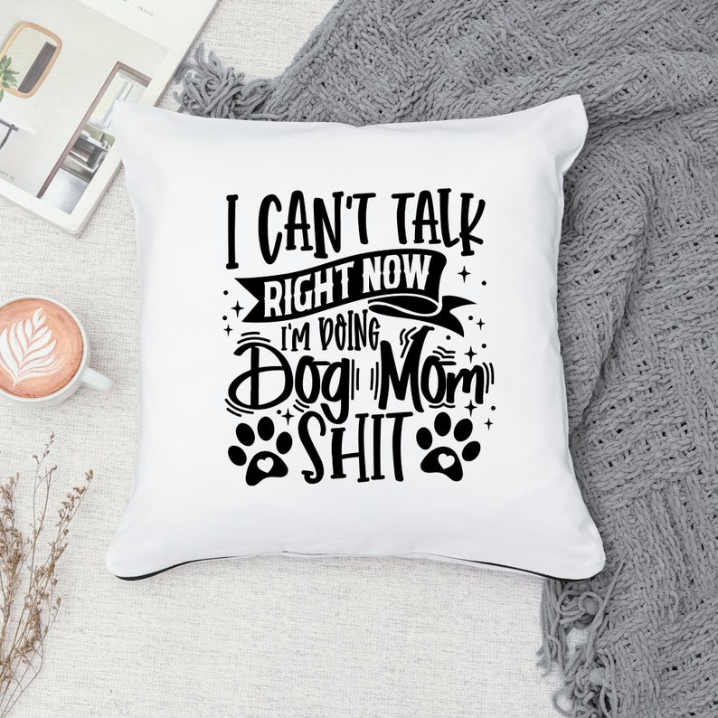 Can't Talk Now Doing Dog Mom Shit Fitted Muscle Tank