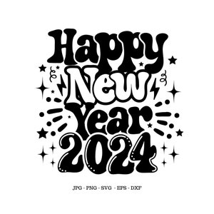Bonne année, conception du nouvel an, nouvel an 2024 Svg
