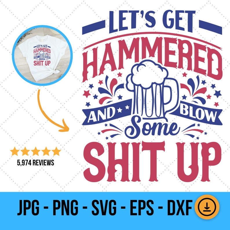 Citazioni divertenti USA Svg, Divertente 4a maglietta Png, Ubriaco 4 luglio, Giorno che beve Svg immagine 1