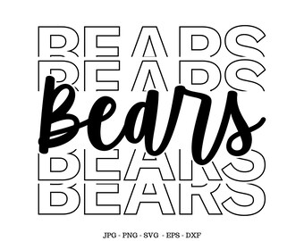 Bears Svg, Bears Png, Bears Cheer, Sport Png, Bears Game Day