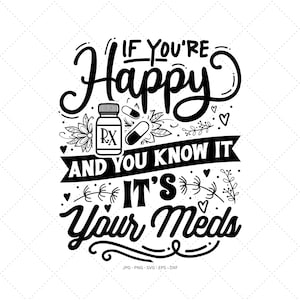 Geestelijke gezondheid Png, Grappige angst, Medicijnen, Print on Demand Svg, Grappige therapie