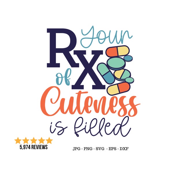 RX Svg, Doctor Baby Gift, Pharmacist Baby, Medical Baby Gift