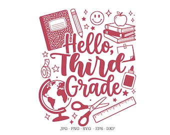 3rd Grade,  School Clipart, 1st Day of School