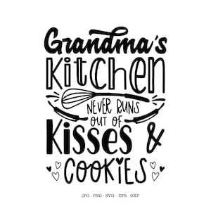 Oma Zeichen, Großmutter Geschenk, Großmutter SVG, Liebe zum Backen, Nana Geschenk Küche, Küche Dekor svg