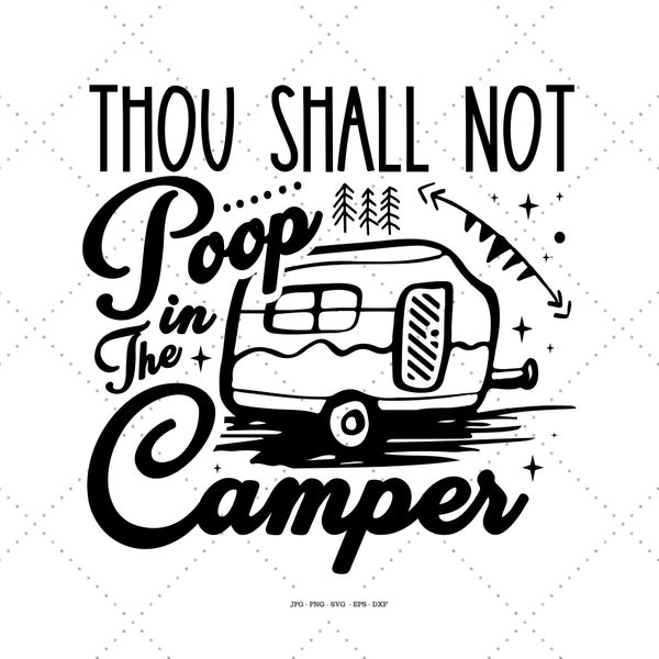 No Poop, Camping Sign, Travel Trailer, Funny Bathroom Sign, Camper Sign, Camping Quote, Sign for Camper