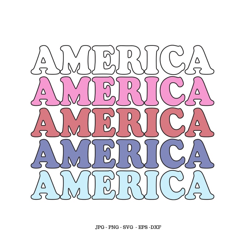 America 4th of July Svg, Digital Download Svg, 4th of July Svg, T Shirt Designs, Memorial Day Svg image 1